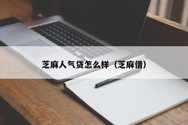 芝麻人气贷怎么样（芝麻借）